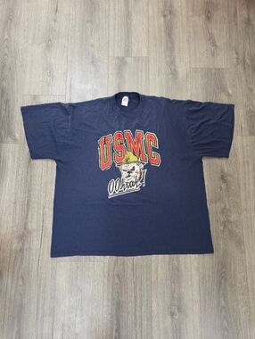 Vintage USMC Oorah Bulldog T Shirt Mens Size 2XL